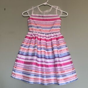 Gymboree Girls 6 Multicolor Striped  Dressed Up Dress